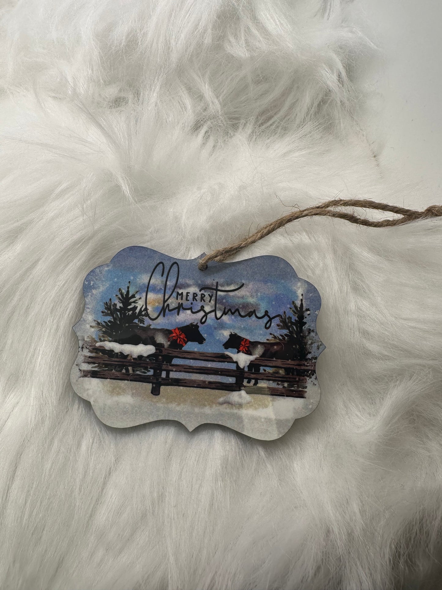 Cows (Merry Christmas) Benelux Ornament