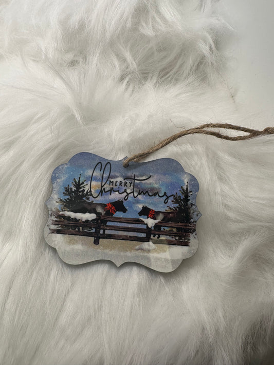 Cows (Merry Christmas) Benelux Ornament