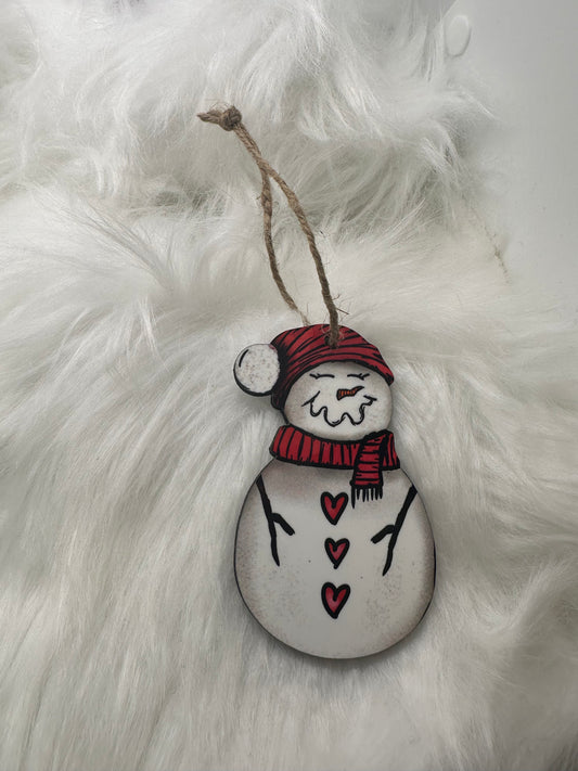 Snowman (Pink) Ornament