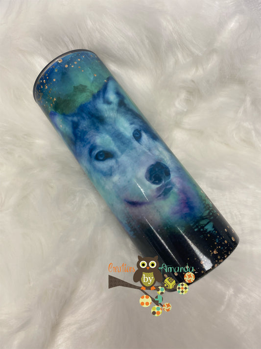 Wolf (Galaxy Green) Tumbler