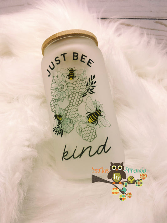 Just Bee Kind Glass Jar