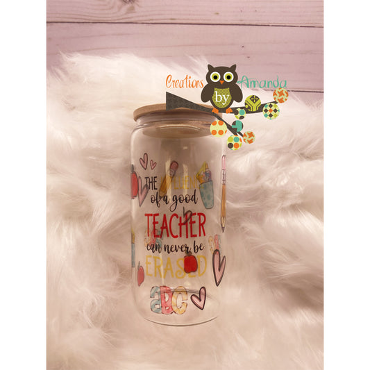 The Influence of a Good Teacher Glass Jar