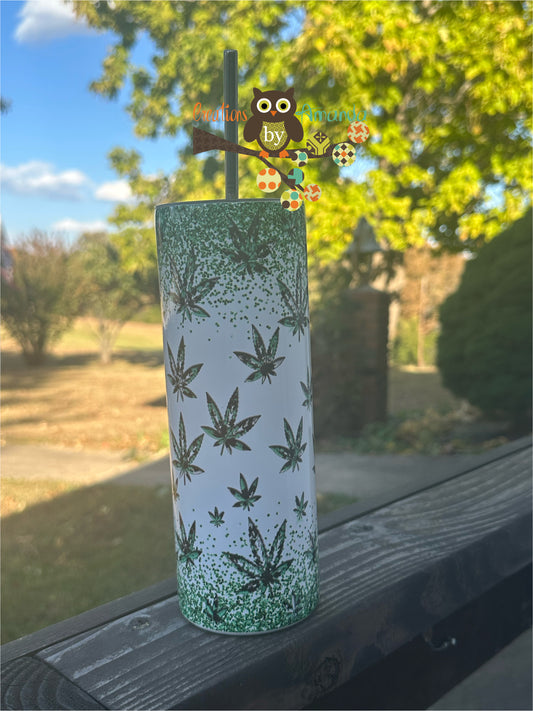 Cannabis (Leaves with Glitter) Tumbler