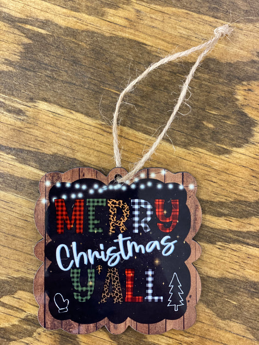 Merry Christmas Y'All Malin Ornament