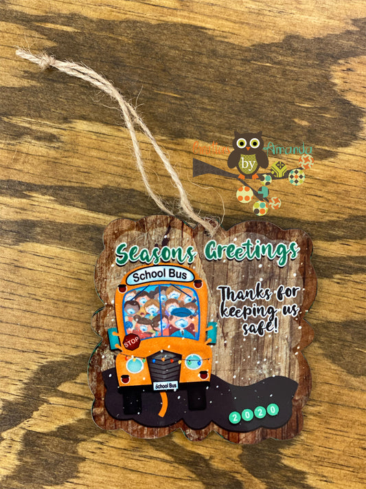 Seasons Greetings - Bus Driver Malin Ornament