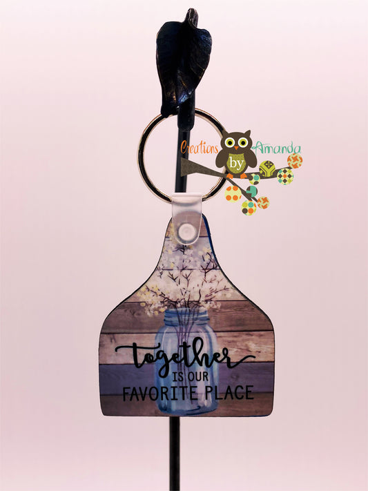 Together Is Our Favorite Place Keychain