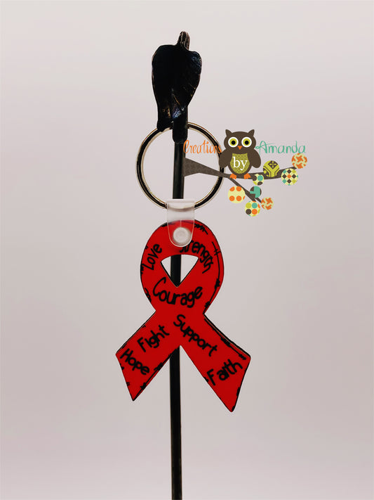 Leukemia (Love, Strength, Courage) Keychain