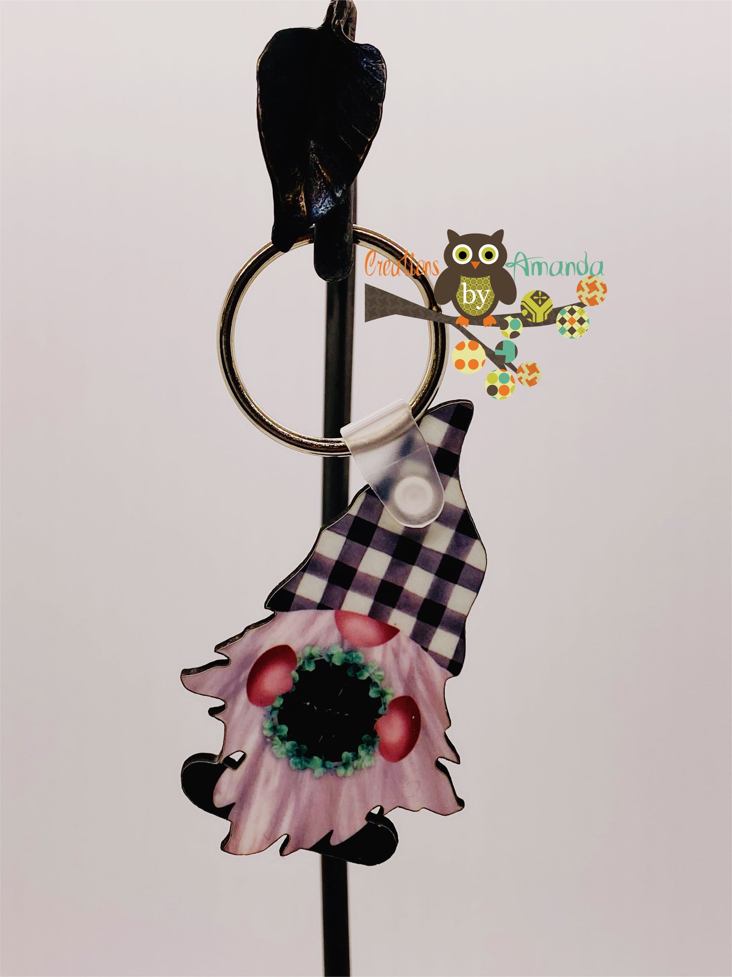 Gnome with Home Sweet Home Sign Keychain