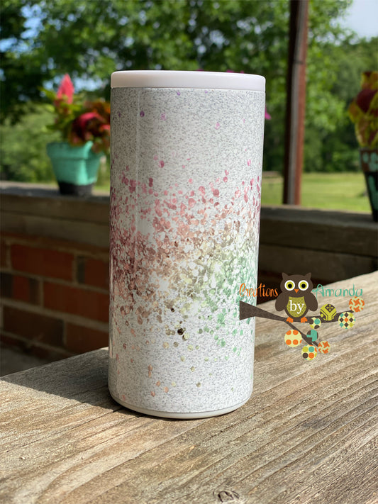 Unicorn Glitter Skinny Can Holder