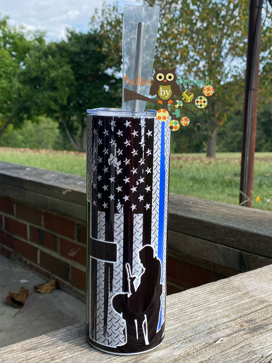 Police (Flag Kneeling) Tumbler