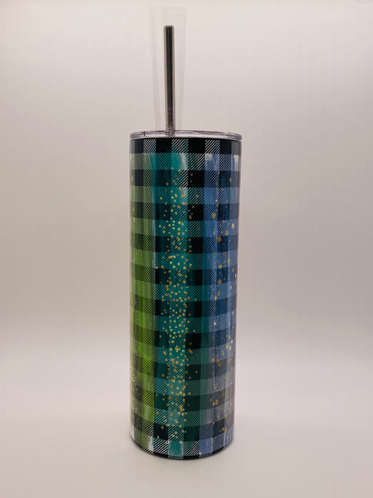 Plaid Rainbow Tumbler