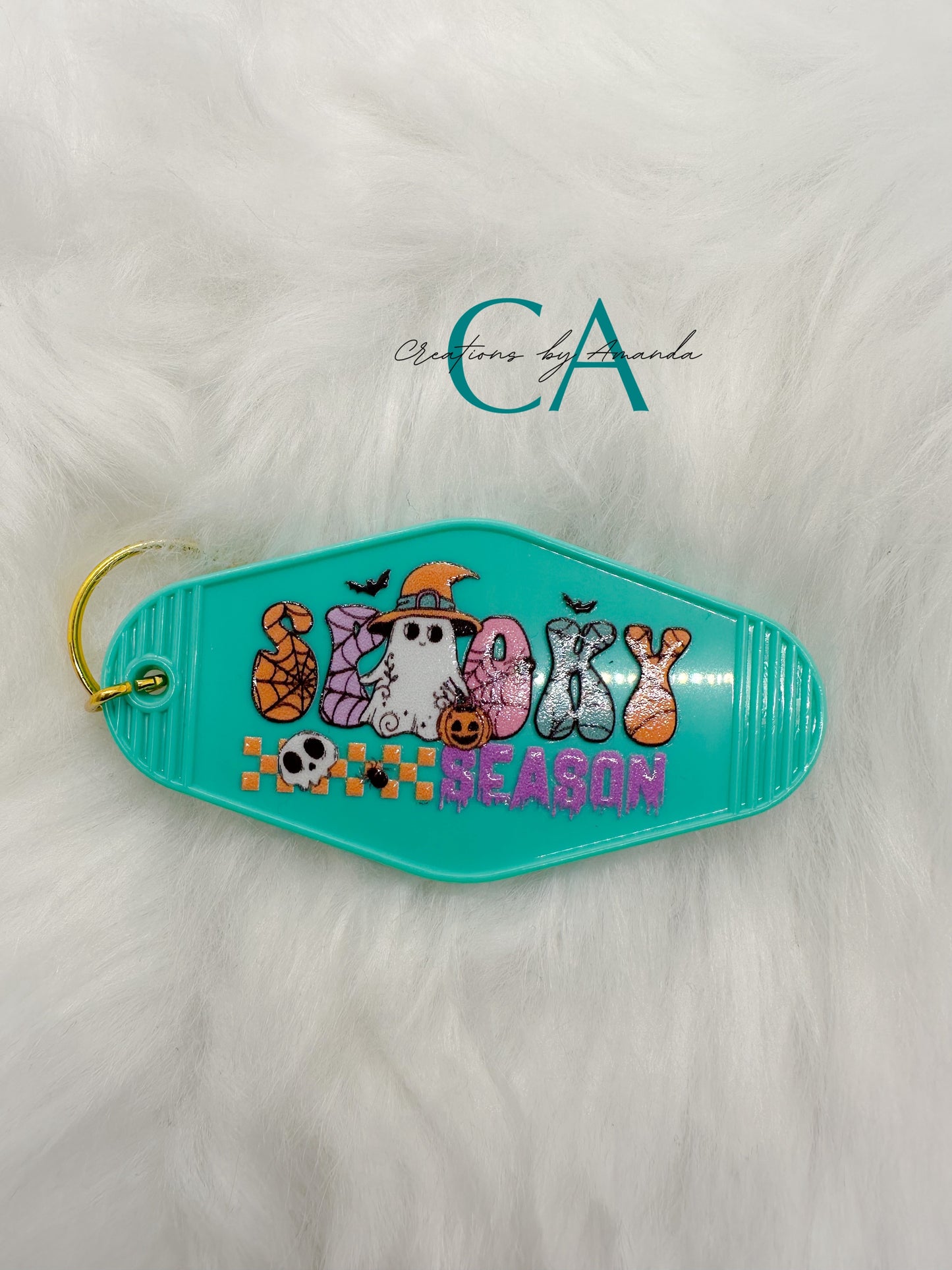 Motel Keychain - Spooky Season (Teal)