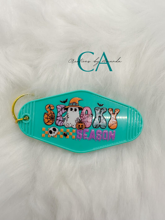 Motel Keychain - Spooky Season (Teal)