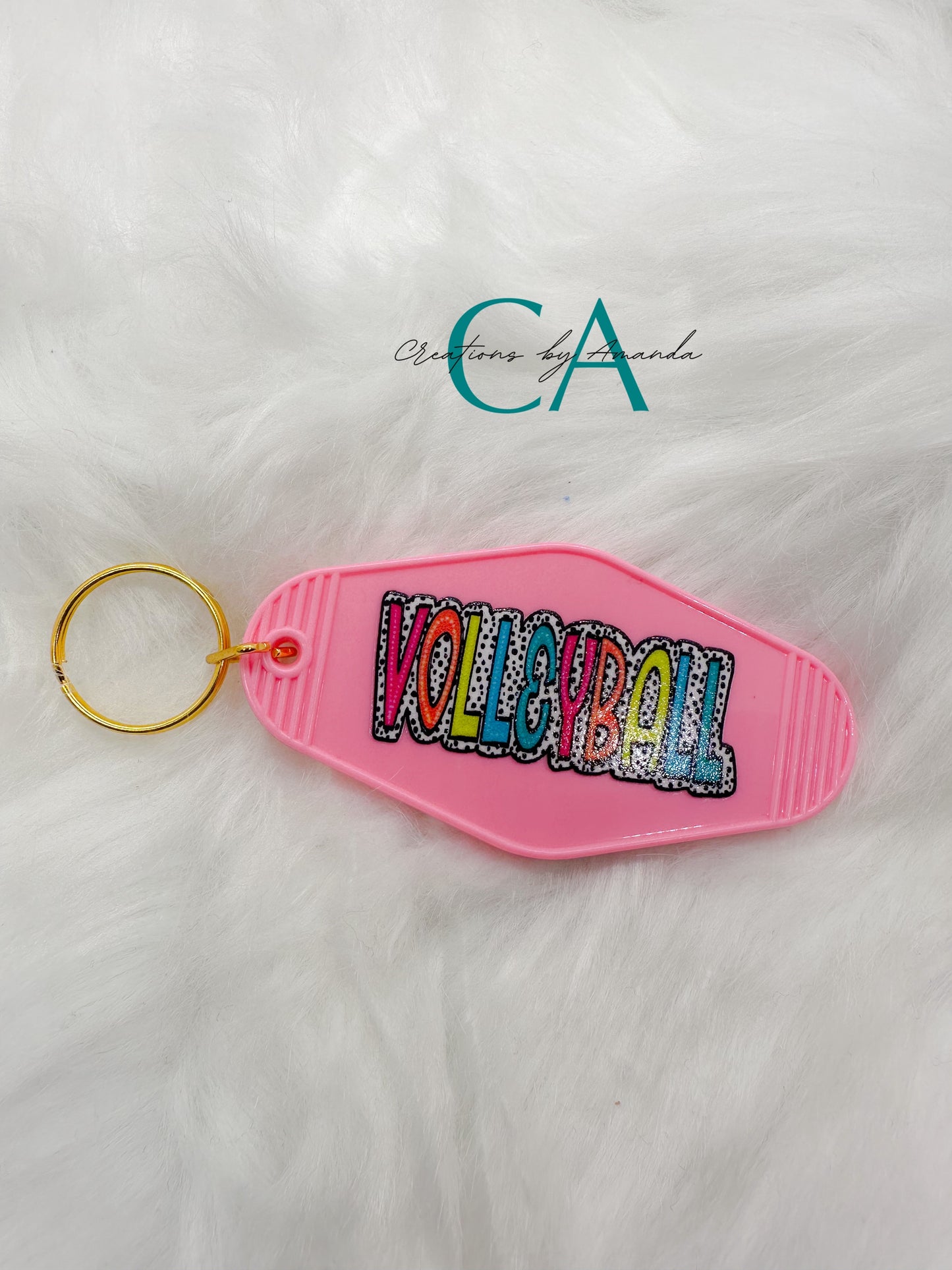 Motel Keychain - Volleyball (Barbie Pink)
