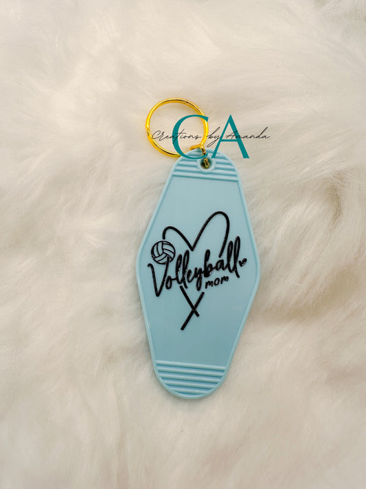 Motel Keychain - Volleyball Mom (Sky Blue)